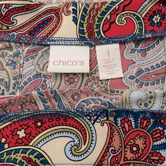 CHICO’S Multi Colored Paisley Top - Picture 3 of 4